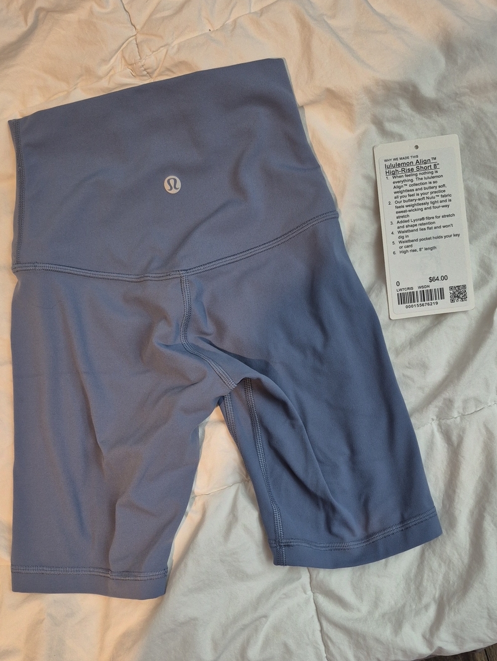 Lululemon Align 8" Shorts Size 0 Washed Denim